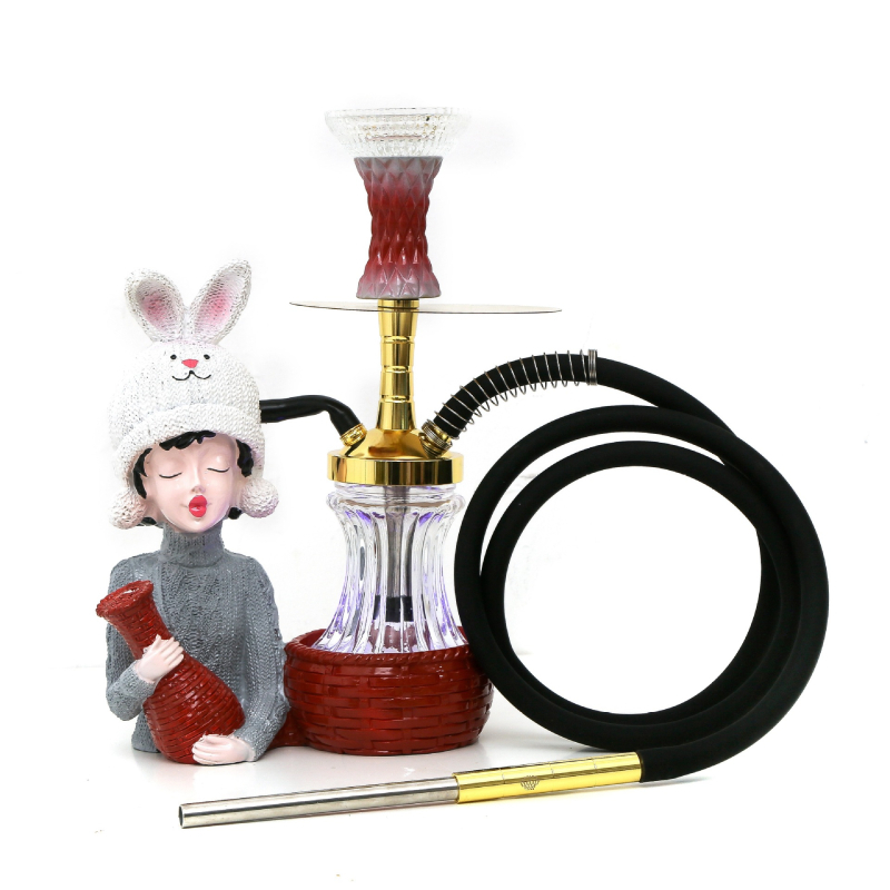 Figura od smole za nargilu s lampom, slatka djevojka dizajn, set od 6 komada, Silu