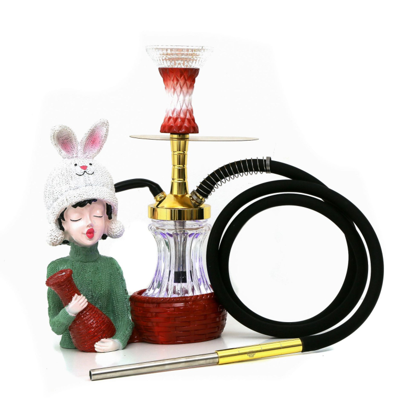 Figura od smole za nargilu s lampom, slatka djevojka dizajn, set od 6 komada, Silu