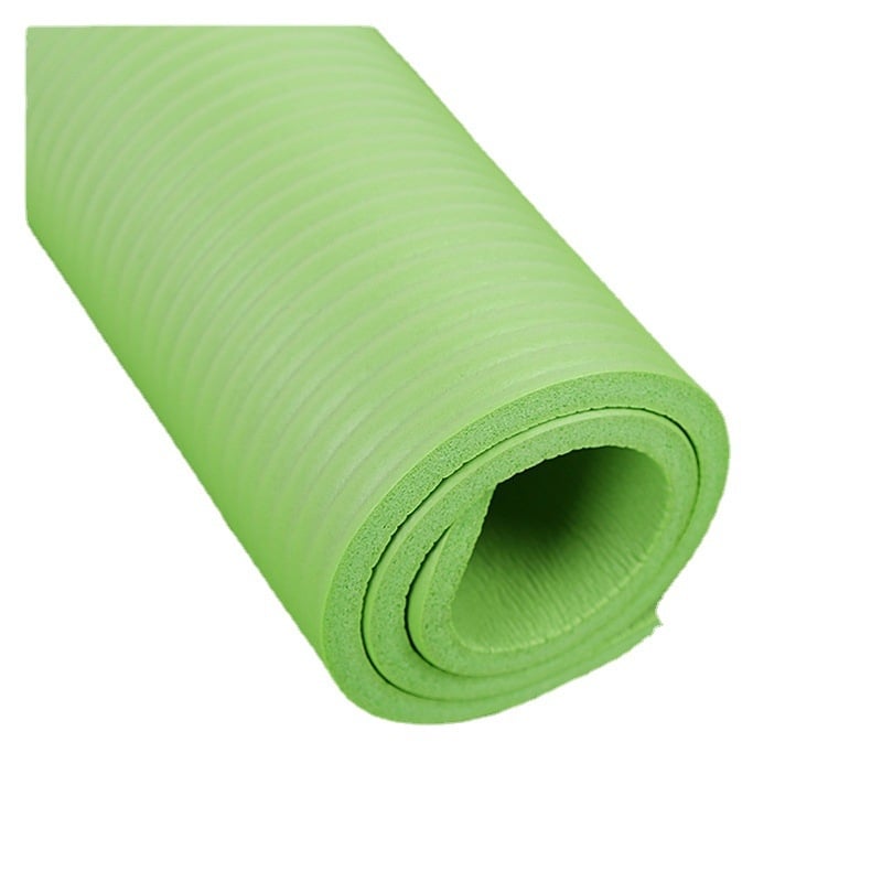 Gumena joga podloga s prugastim uzorkom, materijal NBR, težina 900 g, pogodna za fitness i jogu.