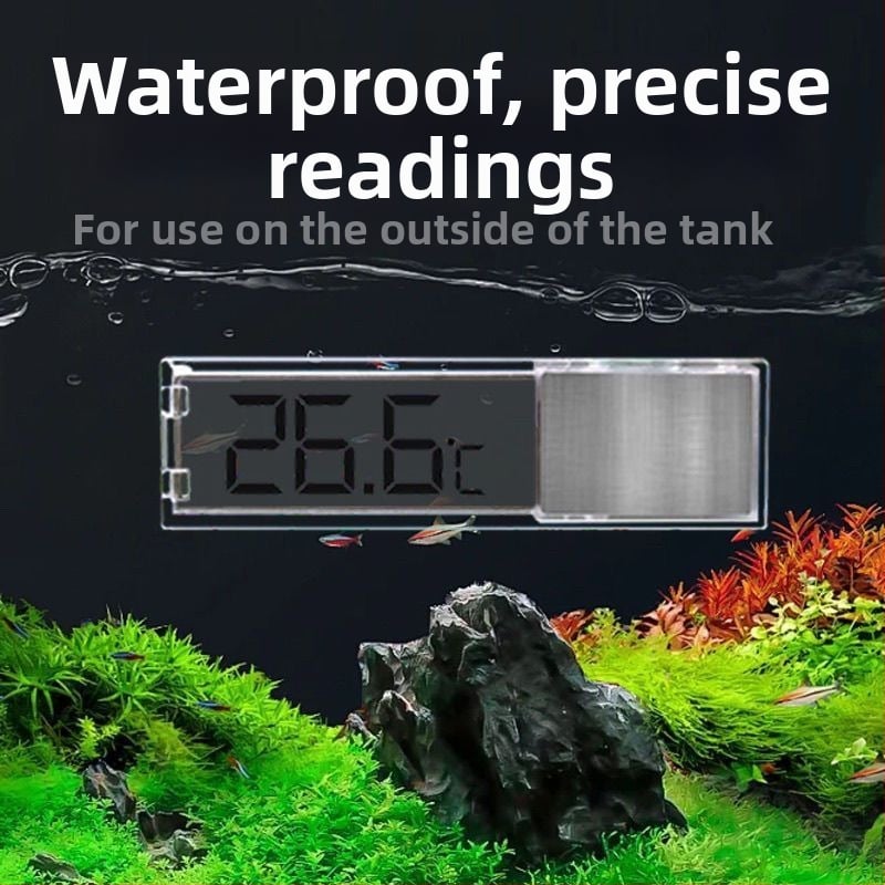 Termometar za vodu akvarija s LED LCD zaslonom, vanjski montažni, vodootporan