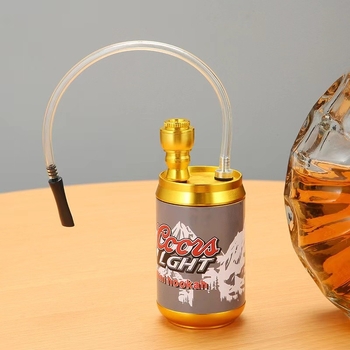 Narghilea din aluminiu, marca Yhy, stil modern minimalist, reutilizabil, imprimare logo disponibilă