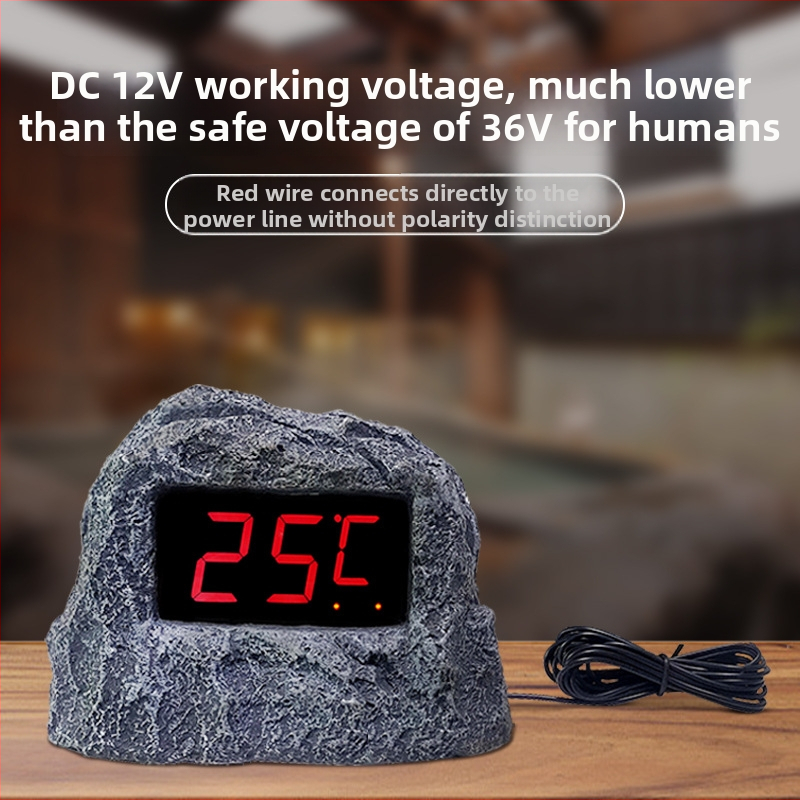 Kúpeľný teplomer s kamenným vzhľadom, vodotesný digitálny displej — Značka An shengyi