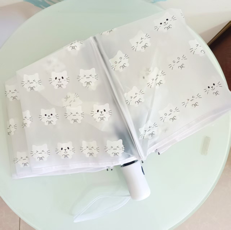 Umbrelă pentru copii cu iepurașul Miffy, stil desen animat, semi-automat, cu cupolă transparentă din plastic, mâner și schelet din fier, posibilitate logo personalizat