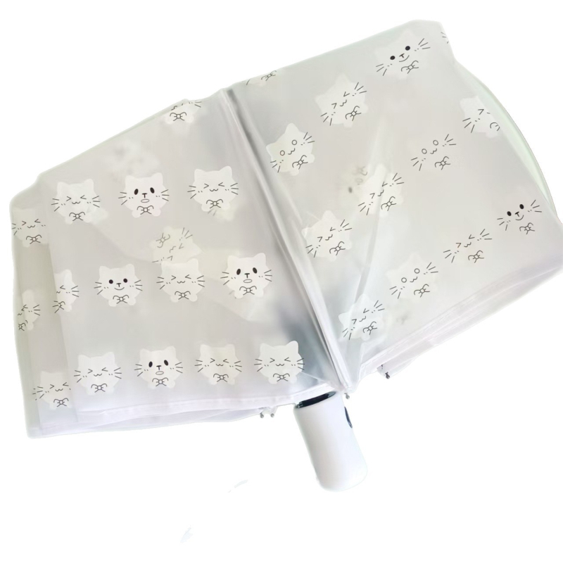 Umbrelă pentru copii cu iepurașul Miffy, stil desen animat, semi-automat, cu cupolă transparentă din plastic, mâner și schelet din fier, posibilitate logo personalizat