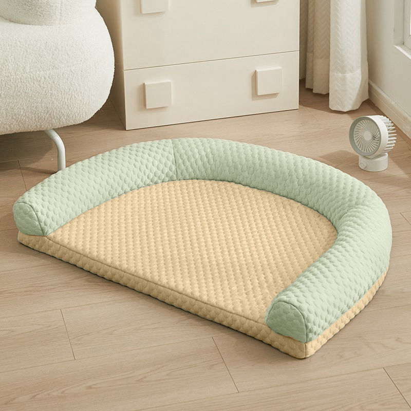 Cuib în formă de U pentru câini și pisici, umplut, detașabil și lavabil, potrivit pentru toate anotimpurile.