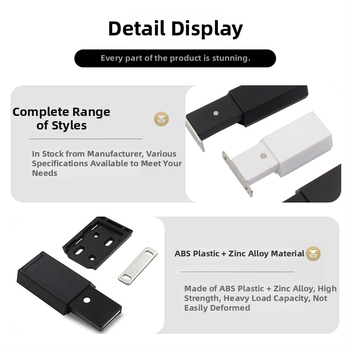 Μηχανισμός ανάκλασης πόρτας – βαριά κατασκευή από ABS πλαστικό; για πόρτες ντουλαπιών, πόρτες για παπούτσια και βιβλιοθήκες; μοντέρνο, απλό στυλ; έγχυση χύτευσης με ηλεκτροπλατίωση; μάρκα Yavet