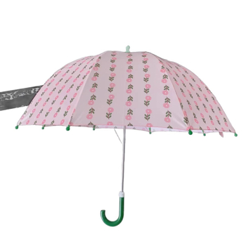 Umbrelă pentru copii - pânză robustă, cadru cu 8 spițe, tijă din aliaj, spițe din fibră, mâner din plastic, mâner lung, deschidere și închidere manuală