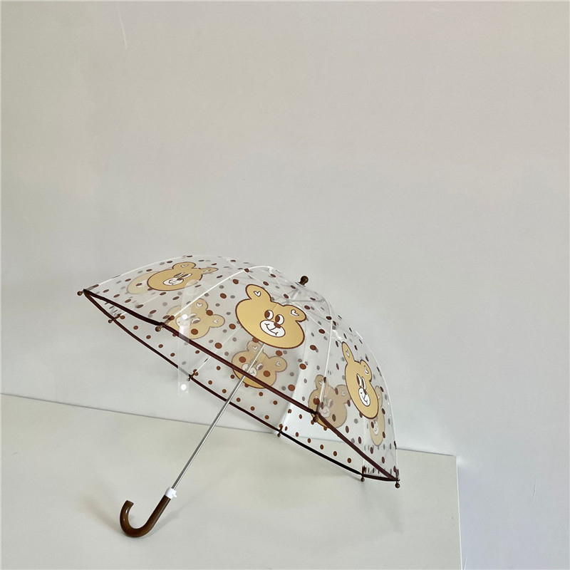 Umbrelă pentru copii - pânză robustă, cadru cu 8 spițe, tijă din aliaj, spițe din fibră, mâner din plastic, mâner lung, deschidere și închidere manuală