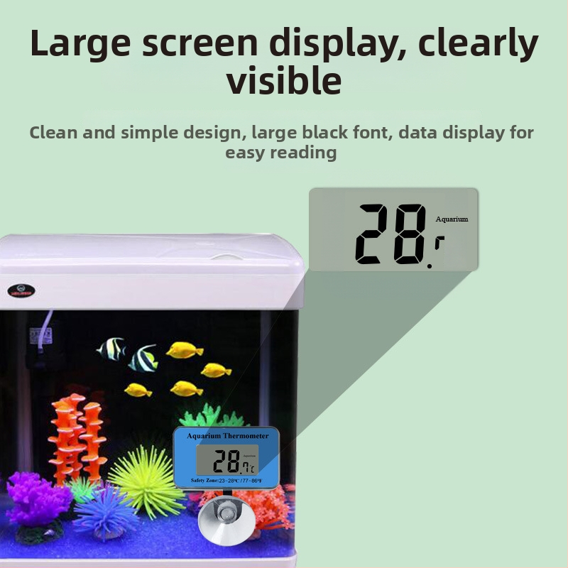 ABS materijal, akvarijski vodomjer, mjeri temperaturu vode u akvariju; dopuštene privatne marke