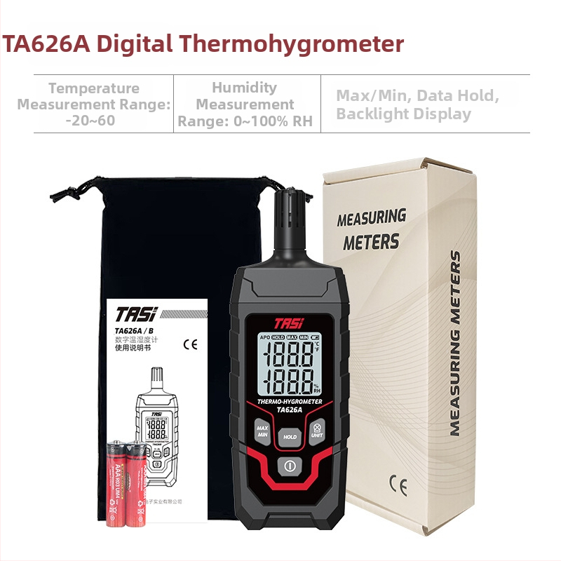 TA621A Mjerač temperature i vlage s zaslonom – točka ros, okolišna temperatura, rezolucija 0,01