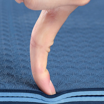Dvobojna TPE joga prostirka s linijama poravnanja, bez mirisa, protuklizna, za početnike