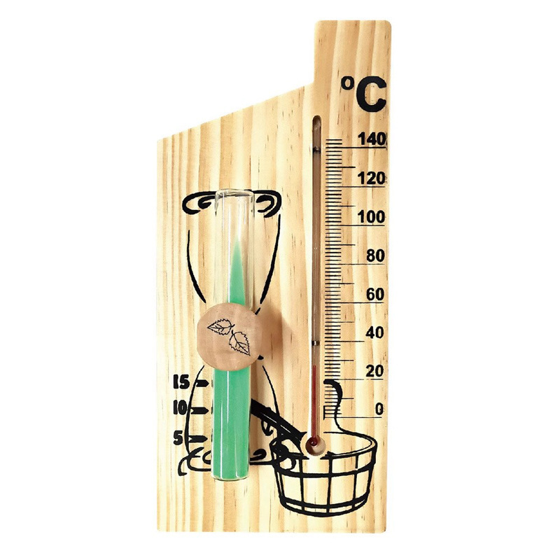 Kt/kaitai Termometar za saunu, stakleni termometar, otporan na visoke temperature, časovnik s pješčanim satom, model L30ck2887
