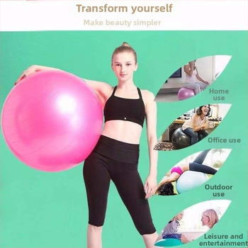 Joga lopta otporna na probijanje, debela konstrukcija, PVC, promjer 45–85 cm, prugasti uzorak, za fitness i pilates