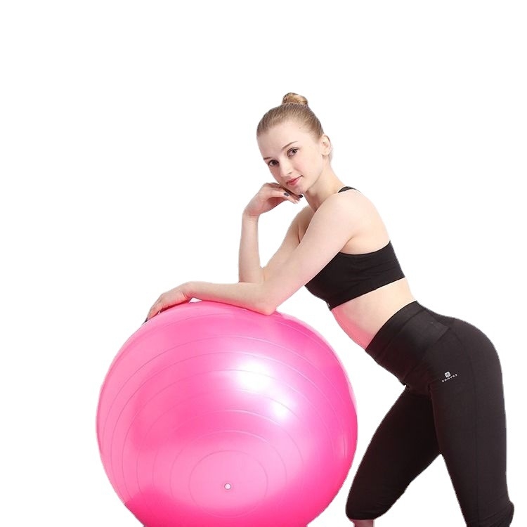 Joga lopta otporna na probijanje, debela konstrukcija, PVC, promjer 45–85 cm, prugasti uzorak, za fitness i pilates