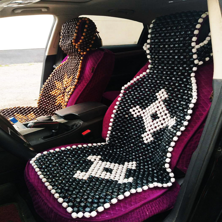 Μασάζ μαξιλαράκι με ξύλινες χάντρες για αυτοκίνητο και φορτηγό — μονολιθικό, Linnuo