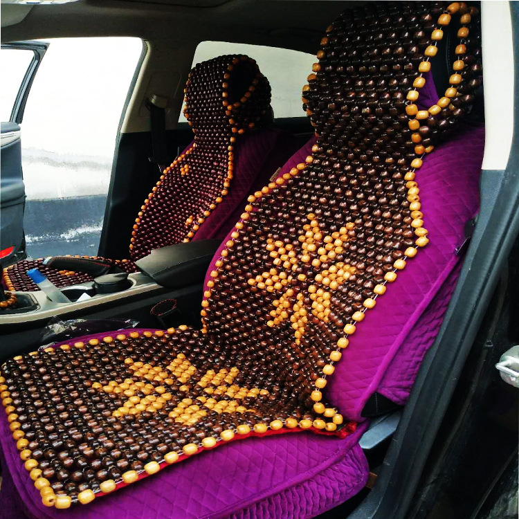 Μασάζ μαξιλαράκι με ξύλινες χάντρες για αυτοκίνητο και φορτηγό — μονολιθικό, Linnuo