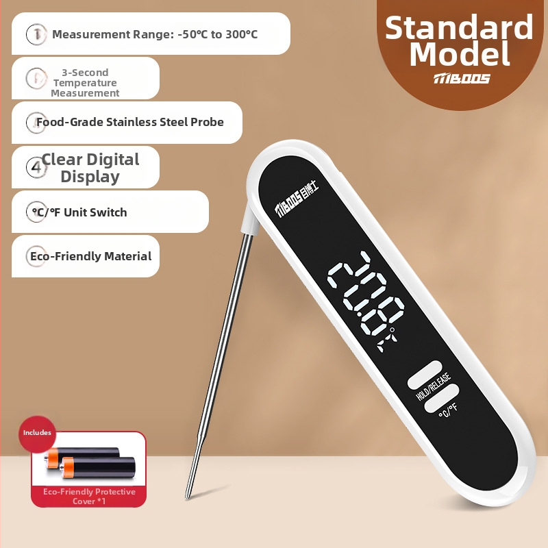 Dr. Ahead Kuhinjski termometar s digitalnim zaslonom, visoko precizan senzor, raspon -50°C do 300°C, Model MBS-6024, za bebin mleko, vodu i kuhinjsko ulje