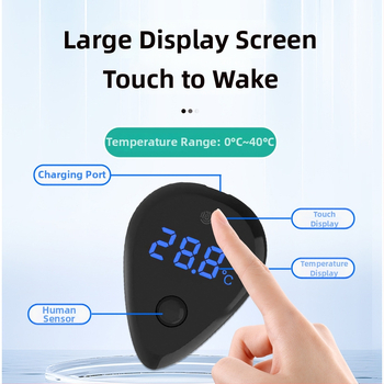 Akvariumski termometar kapljastog oblika, ABS materijal, mjeri temperaturu vode
