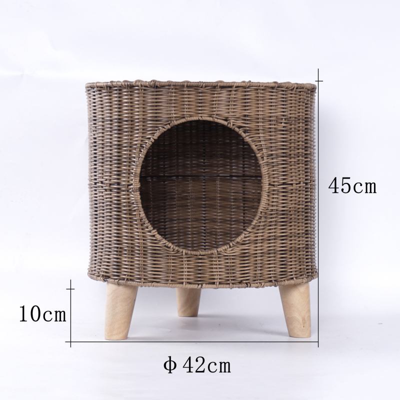 Гнездо за домашни любимци и клетка – Закрита котешка къща, сваляема и миеща се, пластмасова, bebebell