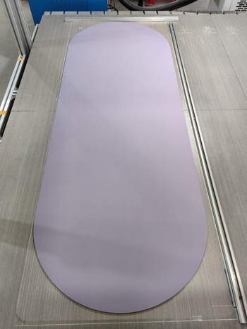 Ovalna gumena joga podloga, debljina 5 mm, prilagodljiva, za fitness