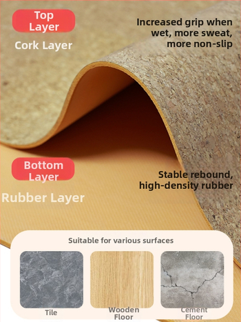 Covoraș de yoga Softwood Rubber, 2mm grosime, 1,5kg, pliabil, antiderapant, absorbant la șocuri