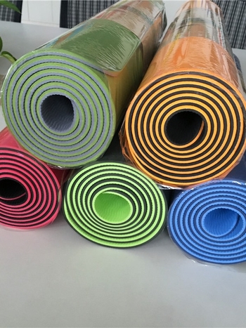 Hongzhou joga prostirka, materijal TPE, debljina 6 mm, težina 700–1200 g, uzorak: jednobojan