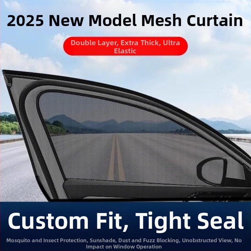 Δίχτυ εντόμων για πλαϊνά παράθυρα αυτοκινήτου – δίχτυ προστασίας από κουνούπια για καθολικά πλαϊνά, σκίαση, μινιμαλιστικό στυλ, προσαρμογή