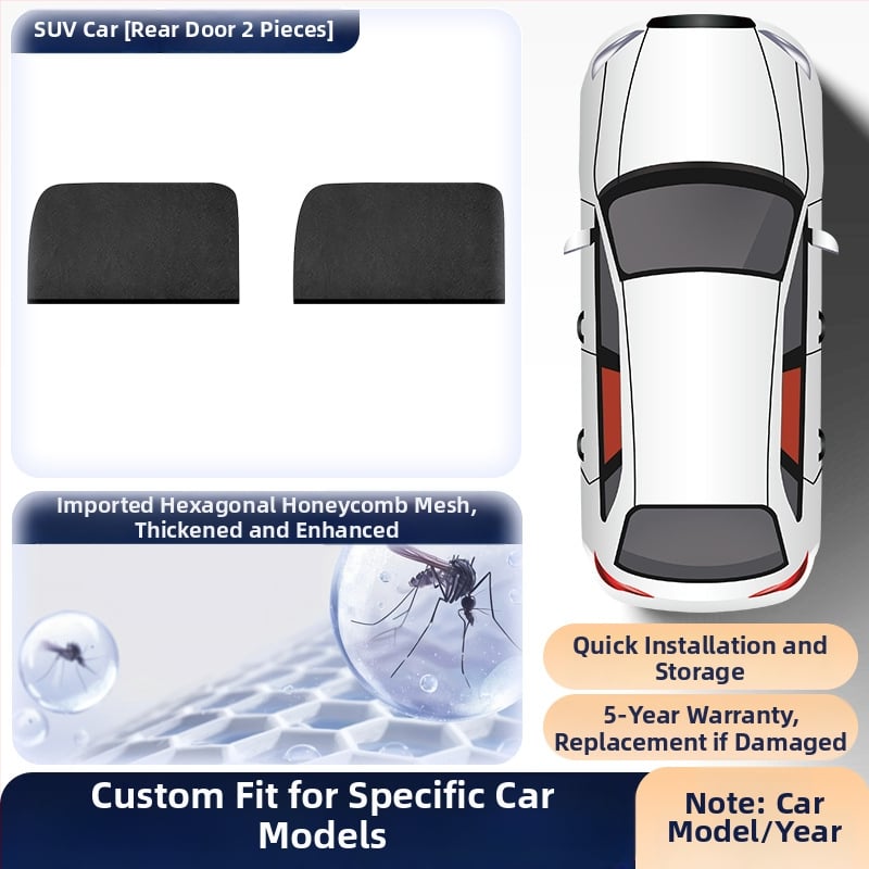 Δίχτυ εντόμων για πλαϊνά παράθυρα αυτοκινήτου – δίχτυ προστασίας από κουνούπια για καθολικά πλαϊνά, σκίαση, μινιμαλιστικό στυλ, προσαρμογή