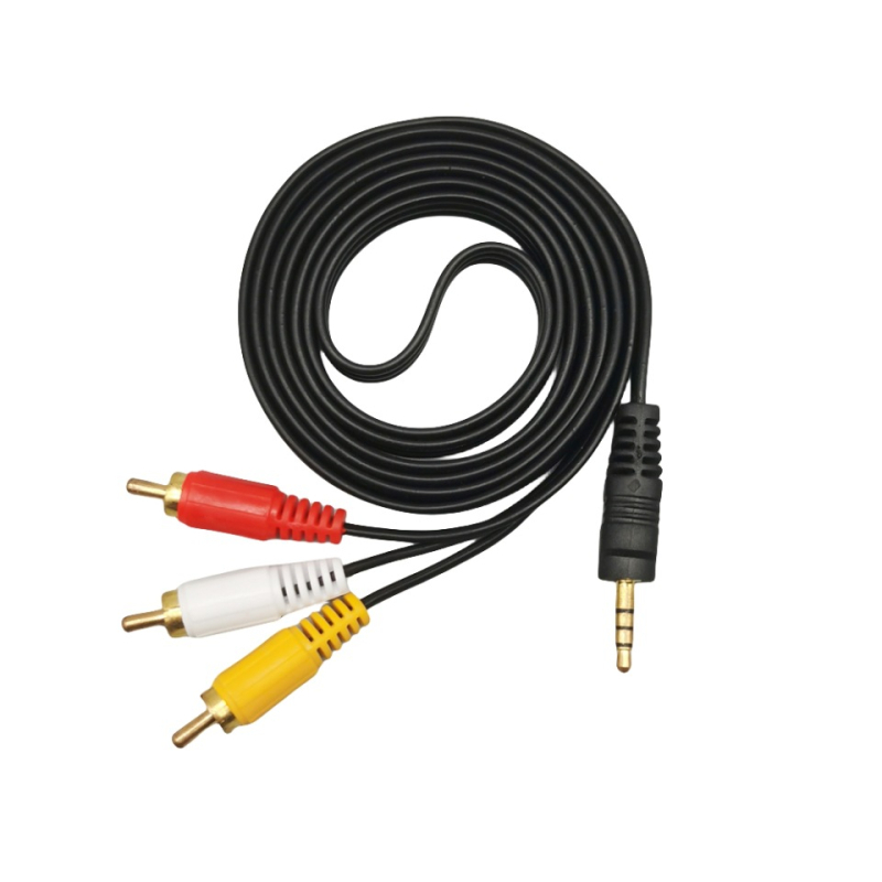 AV аудио кабел с 3,5 мм разделител 1 към 2, златно покритие, CCA проводник, дължина 1,5–20 м