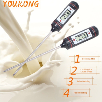 Youkong digitálny teplomer na potraviny so sondou, pero typu, pre BBQ - meria teplotu miestnosti, vody, oleja a vzduchu