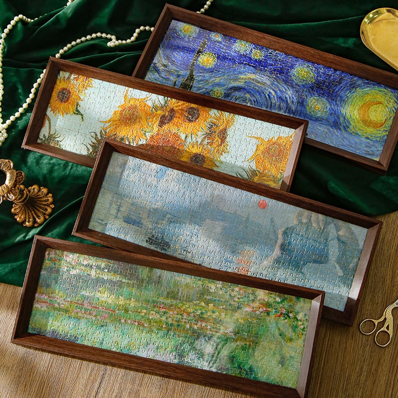 Yuelan svjetleći puzzle u poklon kutiji – plosnati puzzle s poznatim slikom, stolni okvir za fotografiju dekor, DIY, materijal: papir; marka: Yuelan; za tinejdžere 7–14 godina