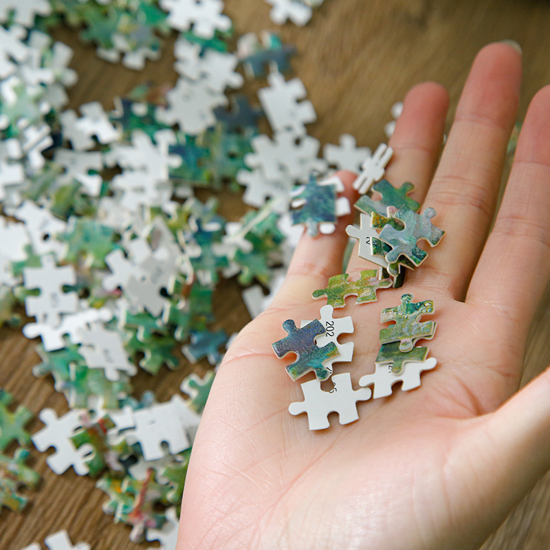 Yuelan svjetleći puzzle u poklon kutiji – plosnati puzzle s poznatim slikom, stolni okvir za fotografiju dekor, DIY, materijal: papir; marka: Yuelan; za tinejdžere 7–14 godina