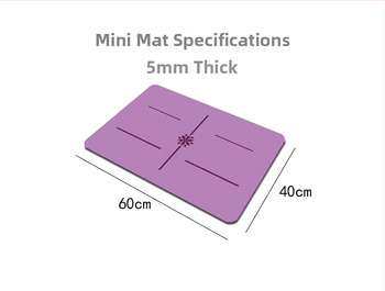 Mini joga prostirka od PU prirodnog kaučuka s podrškom za ruku i protukliznom površinom za meditaciju, 40×60 cm