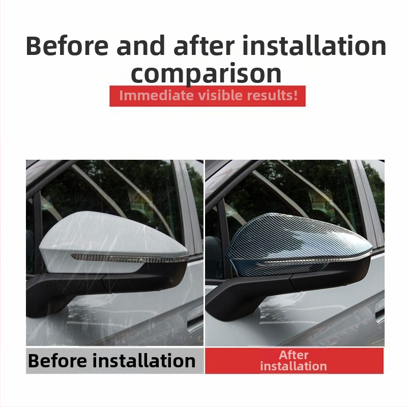 Kovový štítok zrkadla pre Volkswagen ID4X/ID4CROZZ, vyhradený rám zrkadla, kovový dekoratív štítok proti dažďu