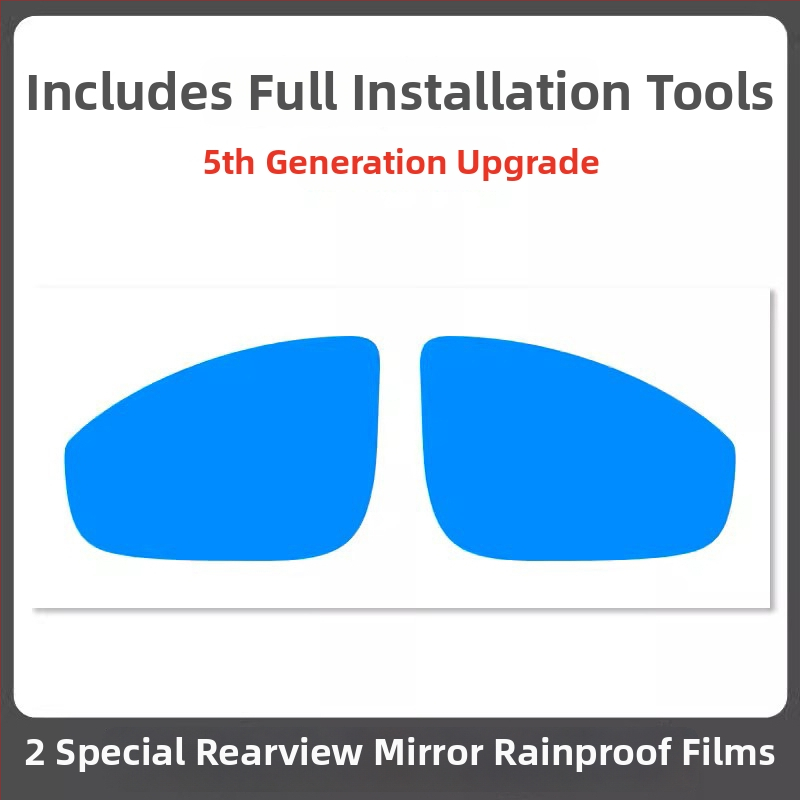 Dážďovzdorný film na spätné zrkadlo auta - PET materiál, silné lepidlo, vodeodolný, model 7