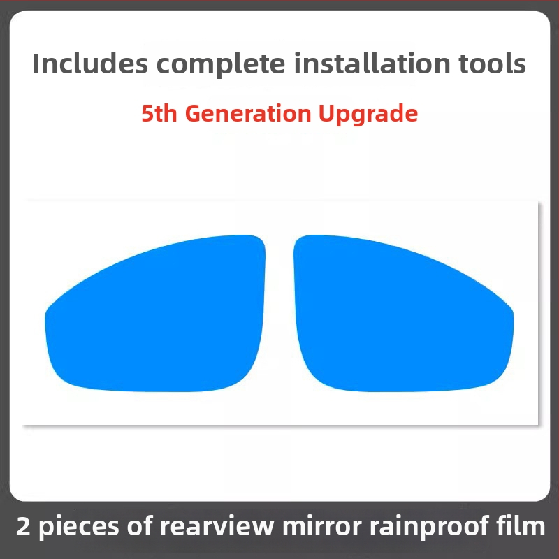 Dážďovzdorný film na spätné zrkadlo auta - PET materiál, silné lepidlo, vodeodolný, model 7