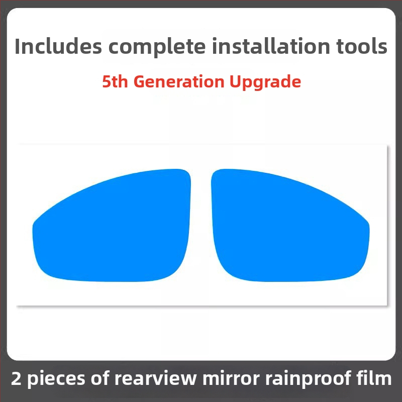 Dážďovzdorný film na spätné zrkadlo auta - PET materiál, silné lepidlo, vodeodolný, model 7