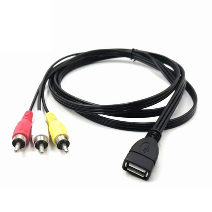 USB na 3RCA AV kabel – adapter kabel, USB-RCA sučelje, bakreni vodič, injekcijska izrada, za TV set-top box.