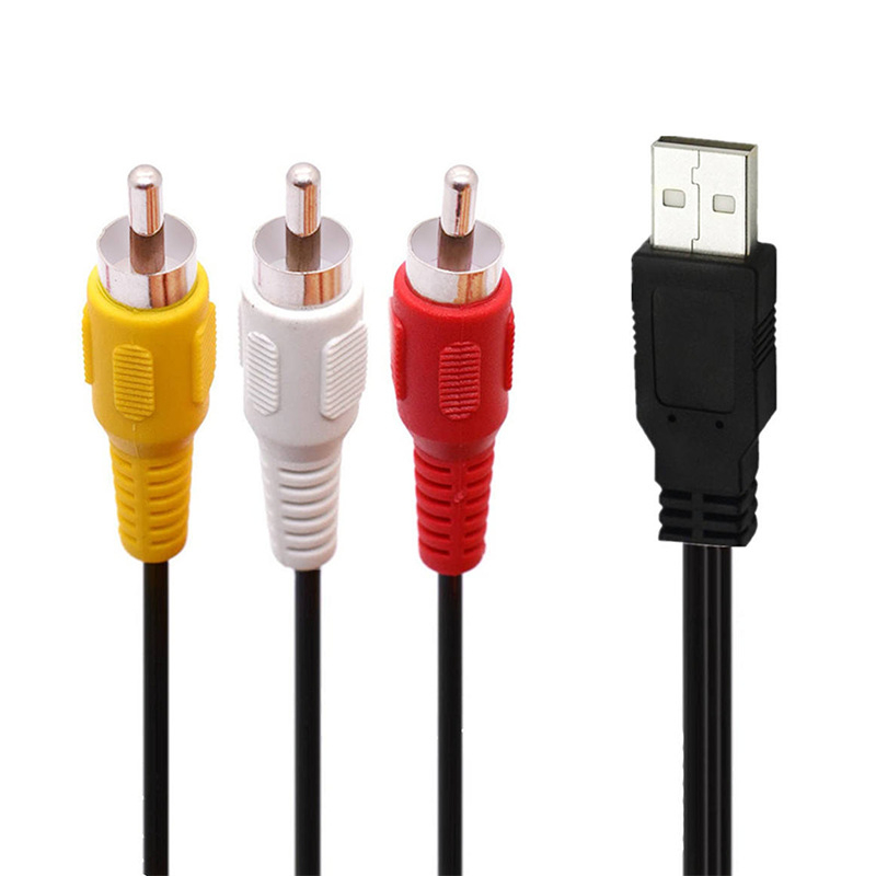 USB na 3RCA AV kabel – adapter kabel, USB-RCA sučelje, bakreni vodič, injekcijska izrada, za TV set-top box.