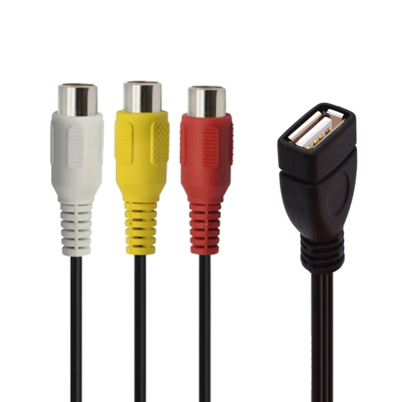 USB na 3RCA AV kabel – adapter kabel, USB-RCA sučelje, bakreni vodič, injekcijska izrada, za TV set-top box.