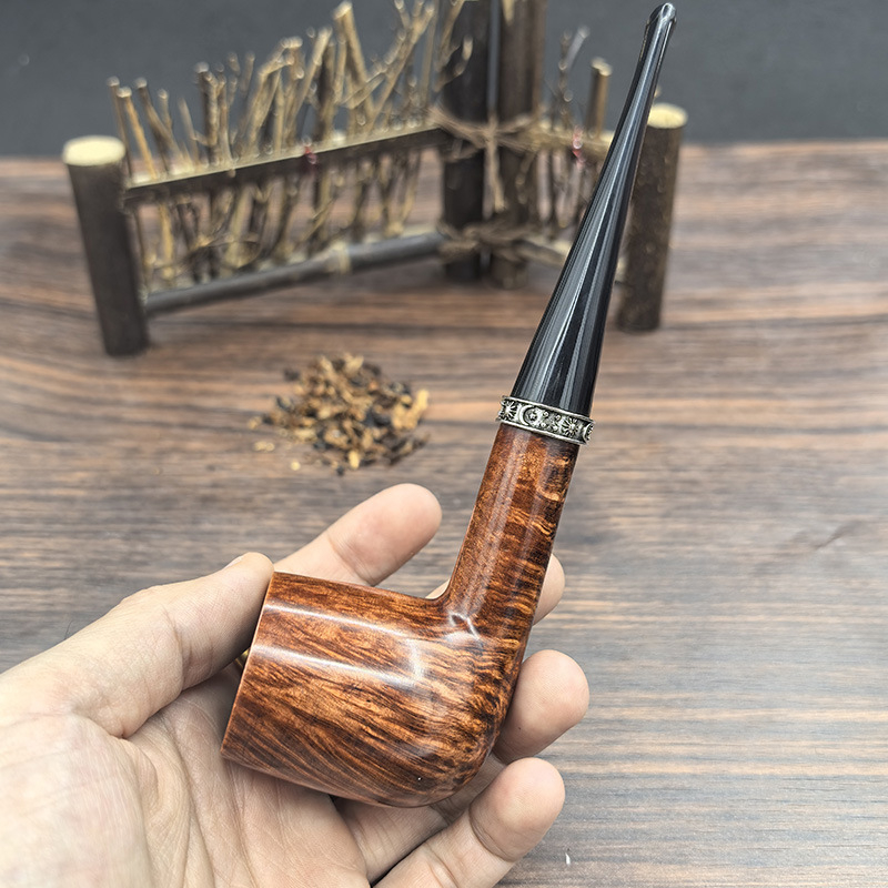 Fajka – Ručno izrađena prava lula Heatherwood, modern minimalistički stil, moguć tisak logotipa, model P3226