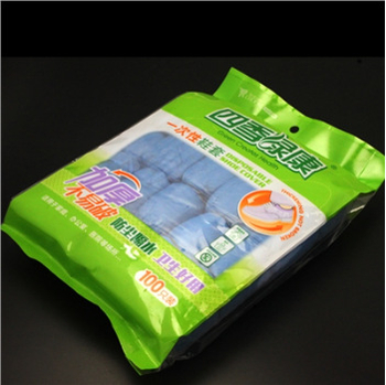 Egyszer használatos cipővédő beltéri használatra, felnőtteknek, vastag PE, vastagság 2, porvédelmi