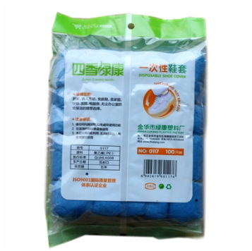 Egyszer használatos cipővédő beltéri használatra, felnőtteknek, vastag PE, vastagság 2, porvédelmi
