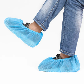 Egyszer használatos nemszövött cipővédők, 0,03 mm vastagság, porvédő és csúszásmentes, 100 db csomag