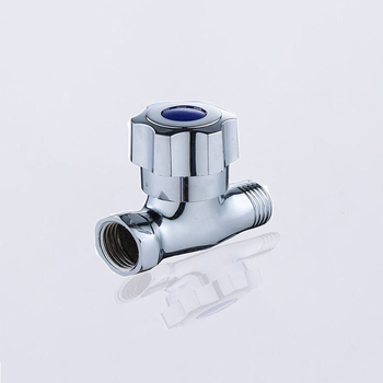 Réz háromutas szelep, menetes csatlakozás, modell 4-pontos egyenes szelep, működő nyomás 1 MPa, csaphoz