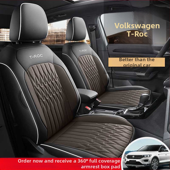 Povlak na sedačku pre Volkswagen T-Roc (2018-2025) - koža, úplné krytie, štyri sezóny, prispôsobiteľný