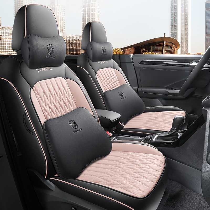 Κάλυμμα καθίσματος για Volkswagen T-Roc (2018-2025) - δερμάτινο, πλήρης κάλυψη, τετραεποχικό, προσαρμοστικό