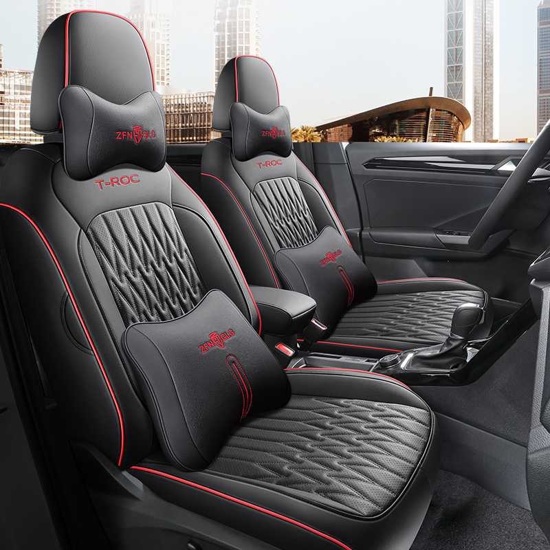 Κάλυμμα καθίσματος για Volkswagen T-Roc (2018-2025) - δερμάτινο, πλήρης κάλυψη, τετραεποχικό, προσαρμοστικό