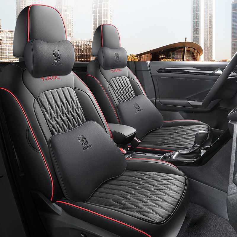 Κάλυμμα καθίσματος για Volkswagen T-Roc (2018-2025) - δερμάτινο, πλήρης κάλυψη, τετραεποχικό, προσαρμοστικό