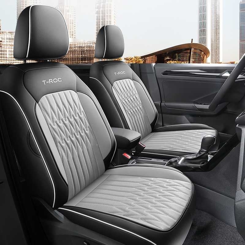 Κάλυμμα καθίσματος για Volkswagen T-Roc (2018-2025) - δερμάτινο, πλήρης κάλυψη, τετραεποχικό, προσαρμοστικό